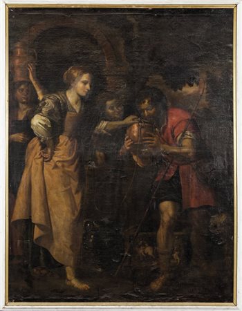 DOMENICO FIASELLA (1589-1669) Rebecca ed Eleazzaro al pozzoOlio su tela, cm...
