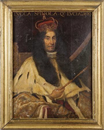 Scuola genovese sec.XVII "Ritratto del Doge Luca Spinola" olio d.to in a....