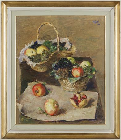 ALBERTO SALIETTI (1892-1961) Melograniolio su compensato cm.50x60f.to in a. a...