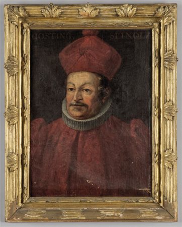 Scuola genovese sec. XVIII "Ritratto di Agostino Spinola" olio, cornice...