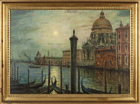 BERTO FERRARI (1887-1965) Venezia, la Chiesa della Saluteolio cm.70x100f.to...