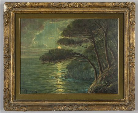 BERTO FERRARI (1887-1965) Poesia lunare nella riviera di Levanteolio...