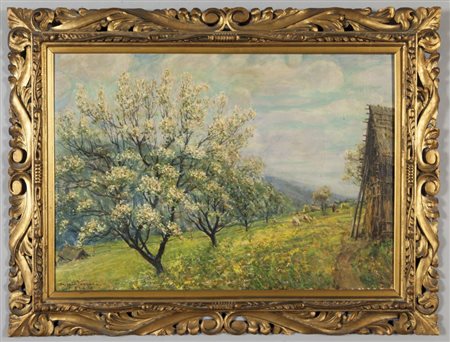 BERTO FERRARI (1887-1965) E' arrivata primaveraolio cm.100x70f.to in b. a s....