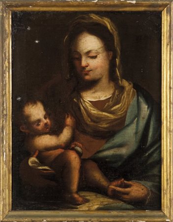 "Madonna con Bambino" olio sec.XVIIIcm. 53x71