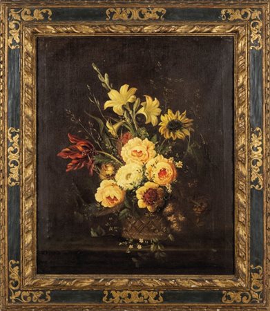 "Vaso di fiori" oliocm. 76x89