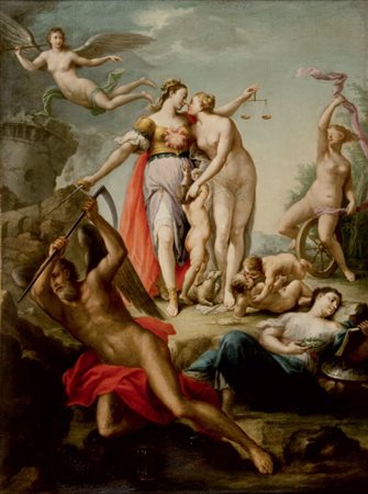 THOMAS BLANCHET Parigi 1614 - Lione 1689 Alleanza di giustizia e pace 1680...