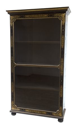 COPPIA DI VETRINE FRANCIA FINE XVIII SECOLO a tecnica boulle con intarsi in...