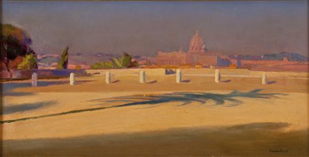AMEDEO BOCCHI Parma 1883 - 1976 Roma vista dal Pincio 1920 ca. Olio su...