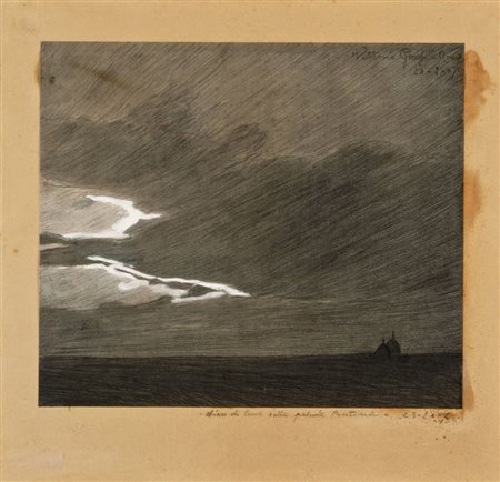 VITTORIO GRASSI Roma 1878 - 1958 Chiaro di luna sulla palude Pontina 23 .02...