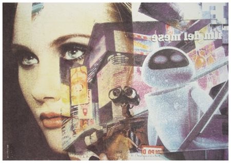 ROBERTO MALQUORI 1929 Film del mese 2009 Litografia di decollage a colori...