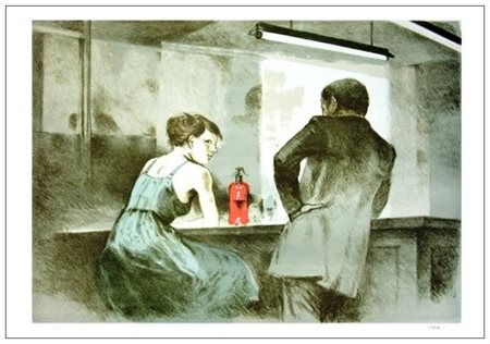 ALBERTO SUGHI 1928 Senza titolo Serigrafia a colori es. prova d'Artista....