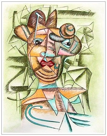 ENRICO BAJ 1924 - 2003 Senza titolo Incisione a colori es.117/150. Firma in...