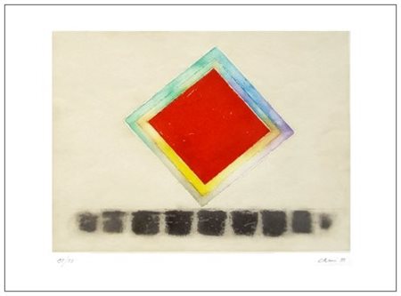 EUGENIO CARMI 1920 Senza titolo 1991 Incisione colorata a mano es.95/99....