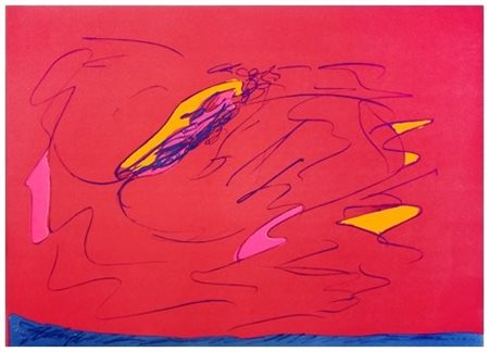 GIULIO TURCATO 1912 - 1995 Senza titolo Litografia a colori es.35/100. Firma...