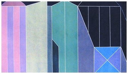 GIUSEPPE UNCINI 1929 Senza titolo Litografia a colori es. p.a. Firma in b. a...