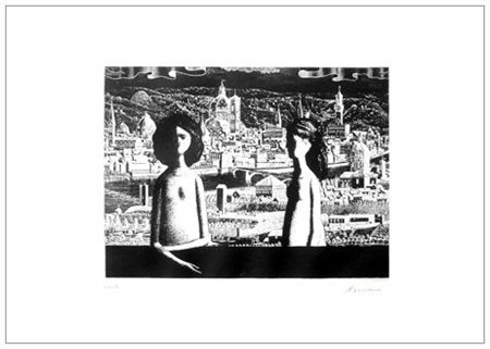 ANTONIO BUENO 1918 - 1984 Senza titolo Incisione es.LXV/C. Firma + timbro a...