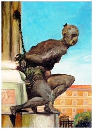 G. BETTI Livorno, I quattro mori 1964 Olio su tela 50 x 35. Firma in b. a d.;...