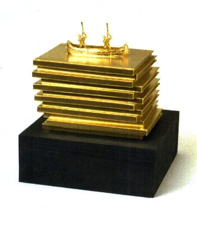 JEAN-FRANCOIS BORY Parigi 1938 L'E'ternité 1975 Assemblage e vernice dorata...