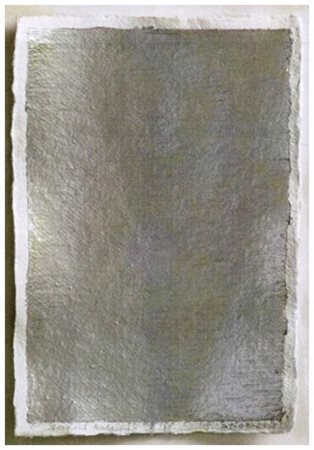 BERNARD AUBERTIN 1934 Acroms 2008 Pittura acrilica d'argento su cartoncino...