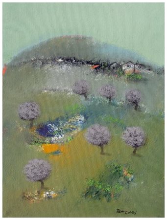 MANLIO BACOSI 1921 - 1998 Senza titolo Olio su tela 50 x 40. Firma in b. a d.