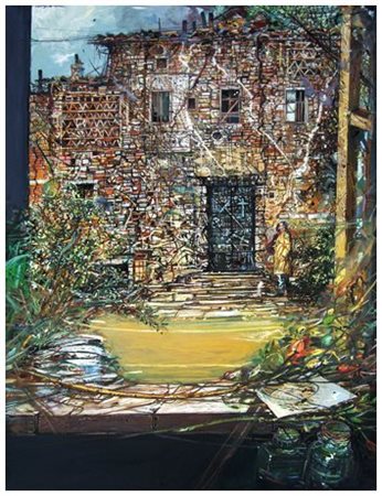 PIERLUIGI ROMANI 1936 Senza titolo Olio su tela 70 x 50. Firma in a. a s.