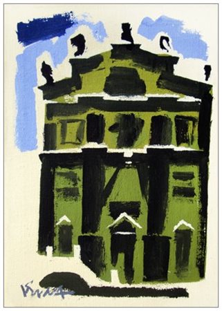 LUCIO VENNA 1897 - 1974 Chiesa San Moisè - Venezia 1972 Olio su tela 50,5 x...