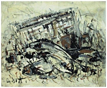 ALVARO DANTI Livorno 1911 – Livorno 1985 Dal Neri 1976 Olio su tela 40 x 50....