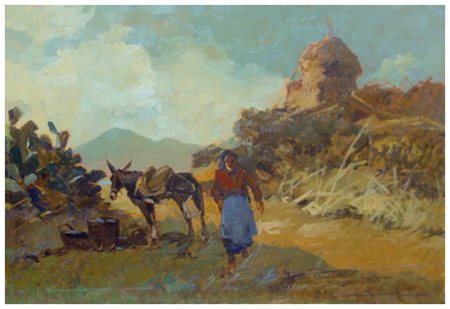 CARLO DOMENICI Livorno 1898 – Valdana di Portoferraio 1981 Senza titolo Olio...