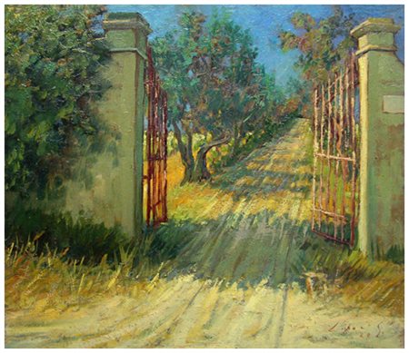 GIO BATTA LEPORI Livorno 1911 – Livorno 2002 Senza titolo Olio su masonite 44...