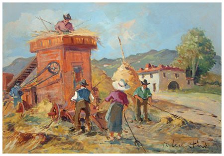 RENZO MARTINI Livorno 1937 – Livorno 2005 Senza titolo Olio su tela 50 x 70....