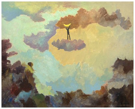 GIOVANNI SOCCI Livorno 1930 – Livorno 2013 La luna 1975 Olio su tela 40 x 50....