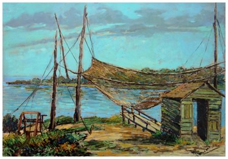 LEONARDO TARRINI Livorno 1930 – Livorno 2015 Senza titolo Olio su faesite 25...