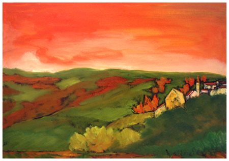 WALTER LERICI Lerici 1914 – Viareggio 2007 Senza titolo Olio su tela 50 x 70....