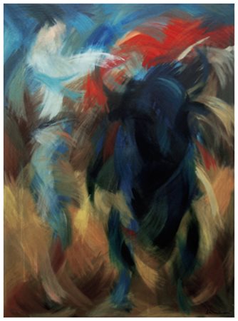 DANIEL SCHINASI Alessandria d'Egitto (Egitto) 1933 Corrida 1964 Olio su tela...