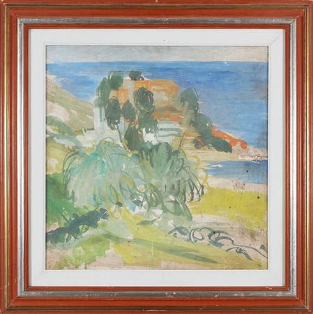 SPAZZAPAN LUIGI (1889 - 1958) Ischia. Tempera su tavola. Cm 50,00 x 50,00. Al...