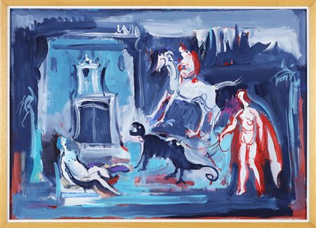 DI PRATA OSCAR (1910 - 2006) Dimensione del mito. Tecnica mista su cartone....