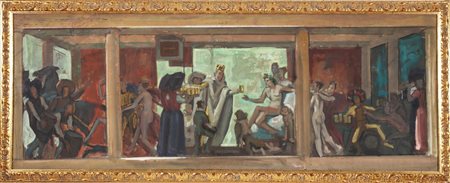 RESENTERA WALTER (1907 - 1995) Re Gambrinus inventa la birra (bozzetto per...