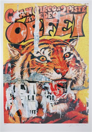 ROTELLA MIMMO (1918 - 2006) Gran circo a 2 piste - Amedeo Orfei....
