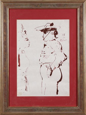 PICASSO PABLO (1881 - 1973) D'apres. Picador. 1956. Xilografia. Cm 35,00 x...