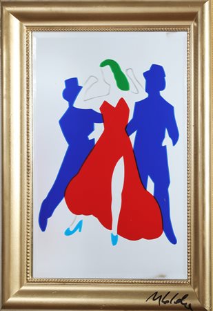 LODOLA MARCO (n. 1955) Specchio. Acrilico su specchio. Cm 80,00 x 100,00....