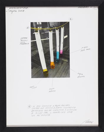 PLESSI FABRIZIO (n. 1940) L'acqua sale. Progetto n. 1412. Tecnica mista su...