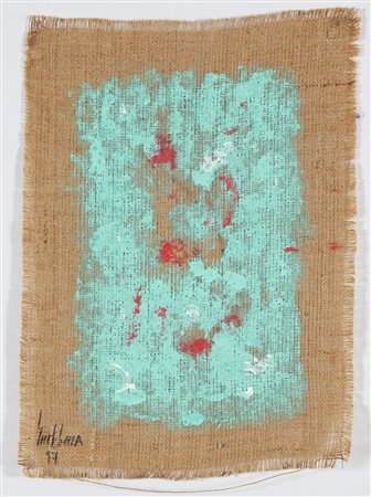 EMBLEMA SALVATORE (1929 - 2006) Senza titolo. 1997. Terre colorate su tela....