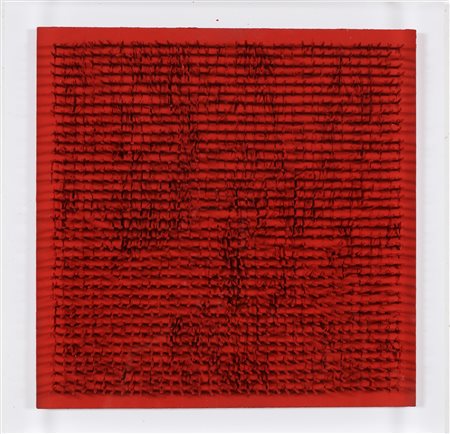 AUBERTIN BERNARD (n. 1934) Tableau Clous. 1970. Chiodi su tavola. Cm 40,00 x...