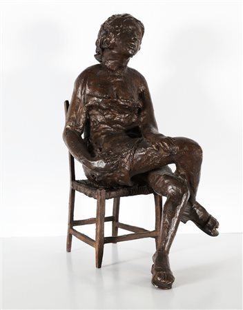 COLOMBINI MAURILIO (n. 1933) Senza titolo. Bronzo. Cm 25,00 x 38,00 x 25,00.