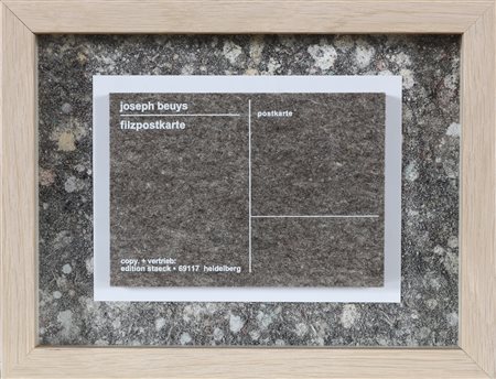 BEUYS JOSEPH (1921 - 1986) Postkarte. Serigrafia su feltro. Cm 15,00 x 10,00....