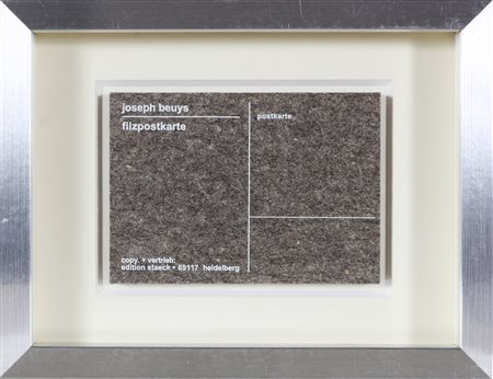 BEUYS JOSEPH (1921 - 1986) Postkarte. Serigrafia su feltro. Cm 15,00 x 10,00....