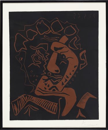 PICASSO PABLO (1881 - 1973) Danceur. 1965. Linoleografia. Cm 61,00 x 74,00....
