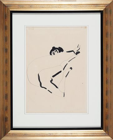 MARINI MARINO (1901 - 1980) Giocoliere. 1944. Tecnica mista su carta. Cm...