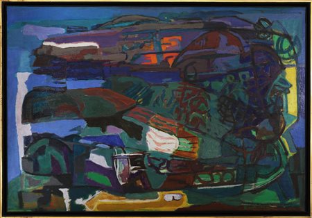 BIROLLI RENATO (1905 - 1959) Penisole in Liguria. 1952. Olio su tela. Cm...