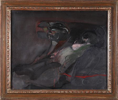 FRANCESE FRANCO (1920 - 1996) Giro di giostra. 1967. Olio su tela . Cm 61,50...